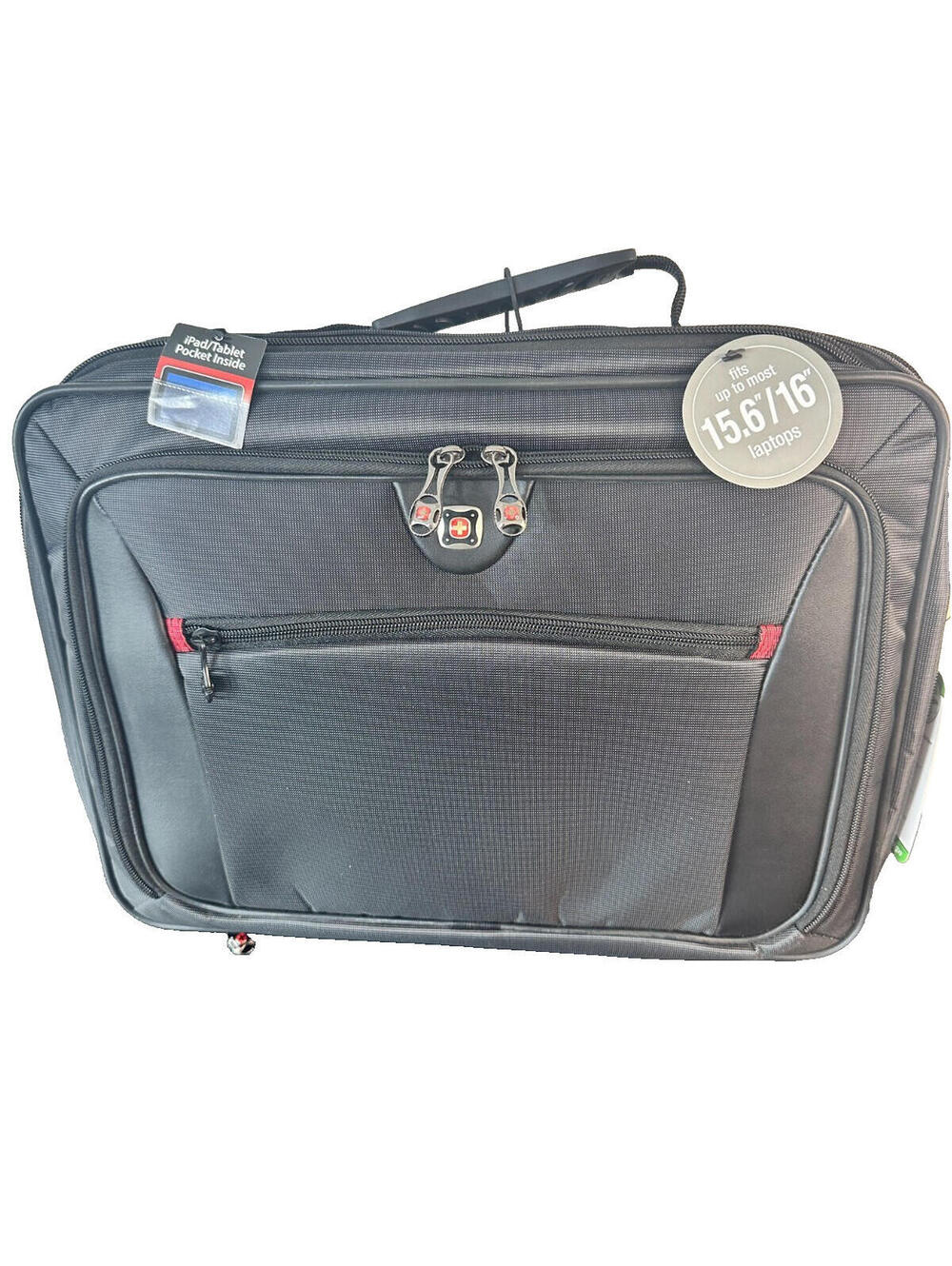 Wenger SWISSGEAR Black Lap Top Briefcase Carry On Messenger Bag